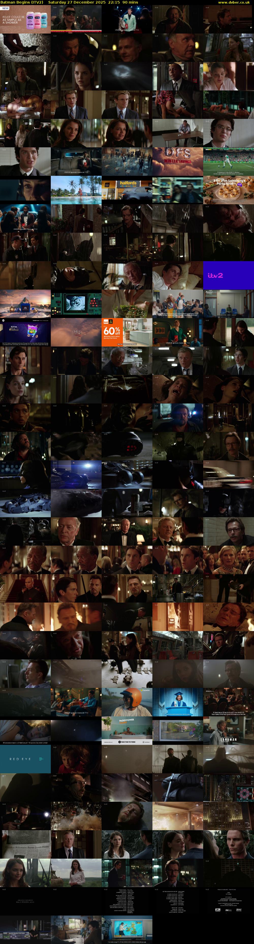 Batman Begins (ITV2) Saturday 27 December 2025 22:15 - 23:45