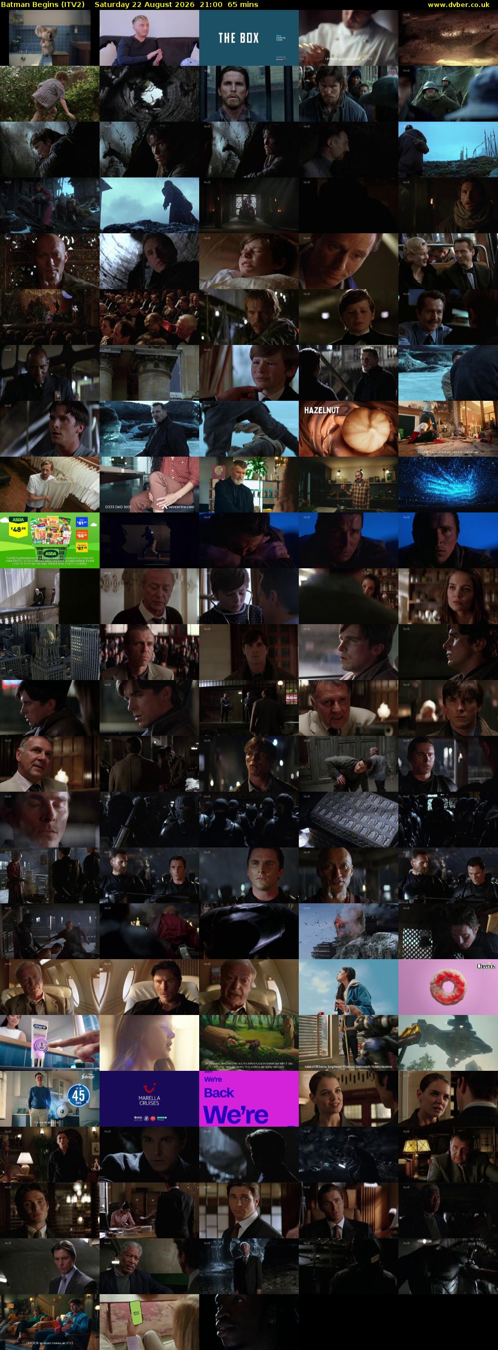 Batman Begins (ITV2) Saturday 22 August 2026 21:00 - 22:05