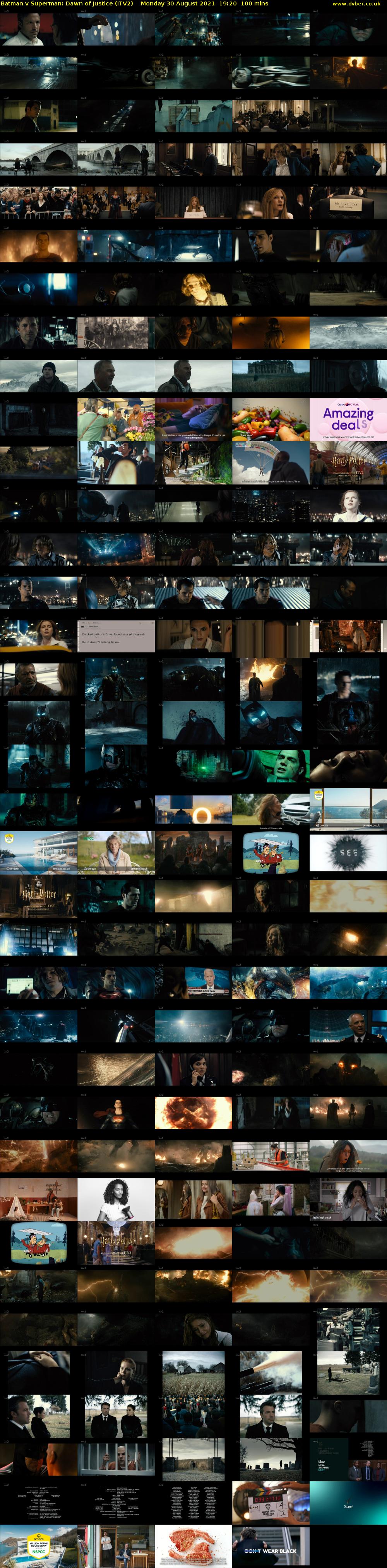 Batman v Superman: Dawn of Justice (ITV2) Monday 30 August 2021 19:20 - 21:00