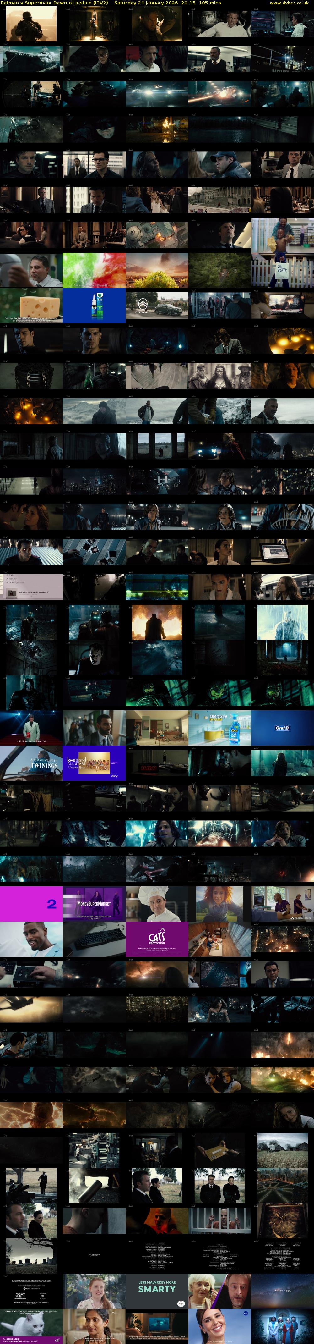 Batman v Superman: Dawn of Justice (ITV2) Saturday 24 January 2026 20:15 - 22:00