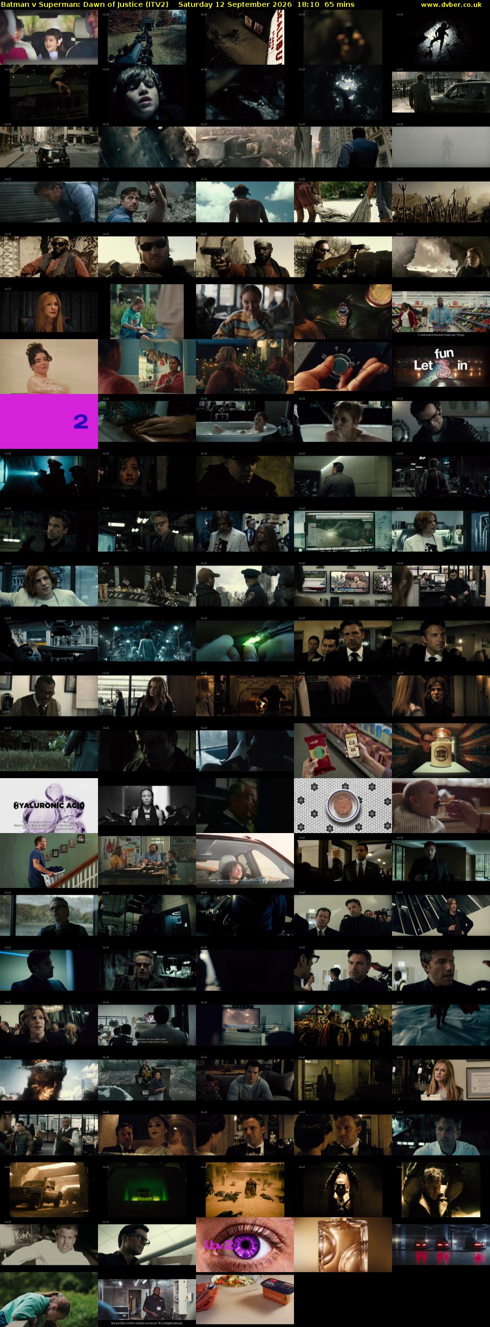 Batman v Superman: Dawn of Justice (ITV2) Saturday 12 September 2026 18:10 - 19:15