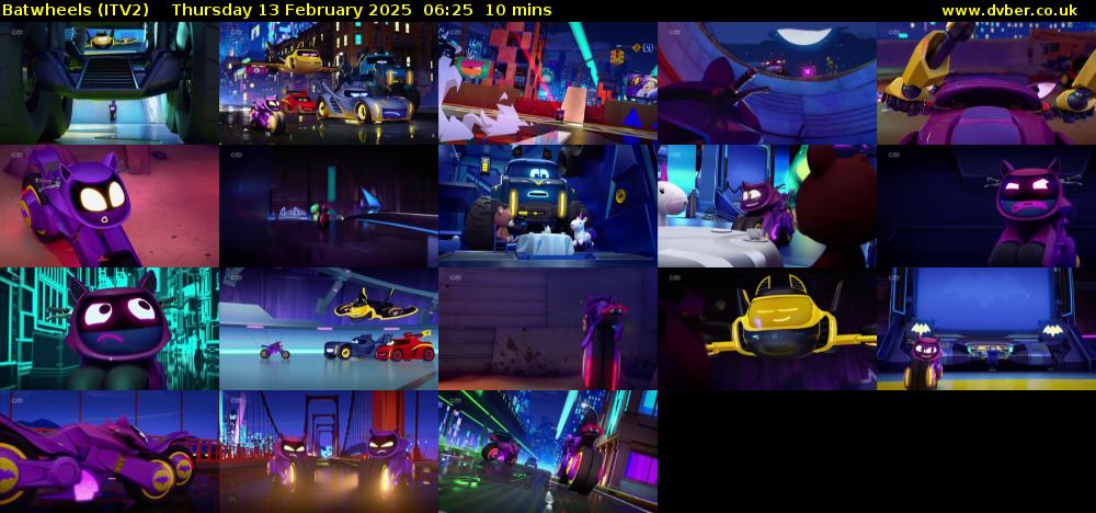 Batwheels (ITV2) Thursday 13 February 2025 06:25 - 06:35