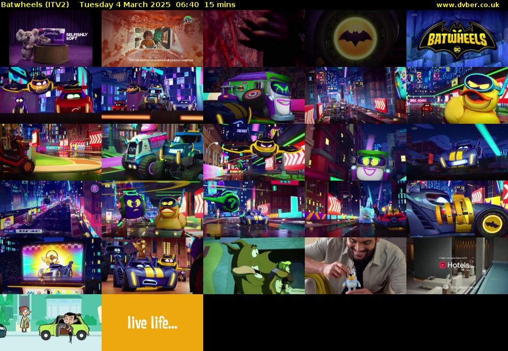 Batwheels (ITV2) Tuesday 4 March 2025 06:40 - 06:55