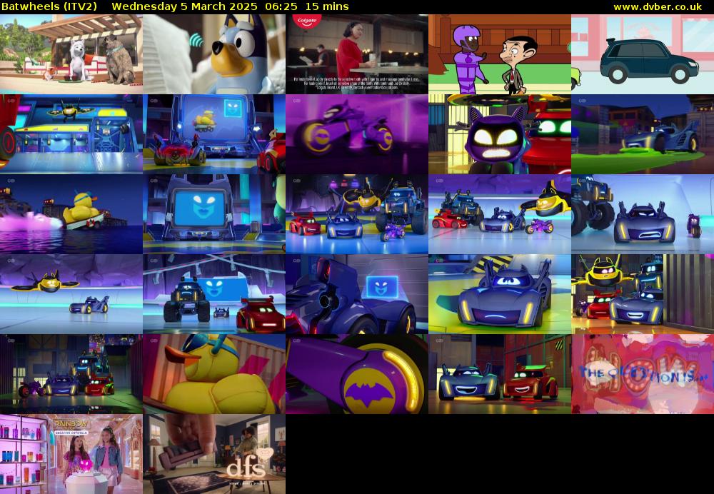 Batwheels (ITV2) Wednesday 5 March 2025 06:25 - 06:40