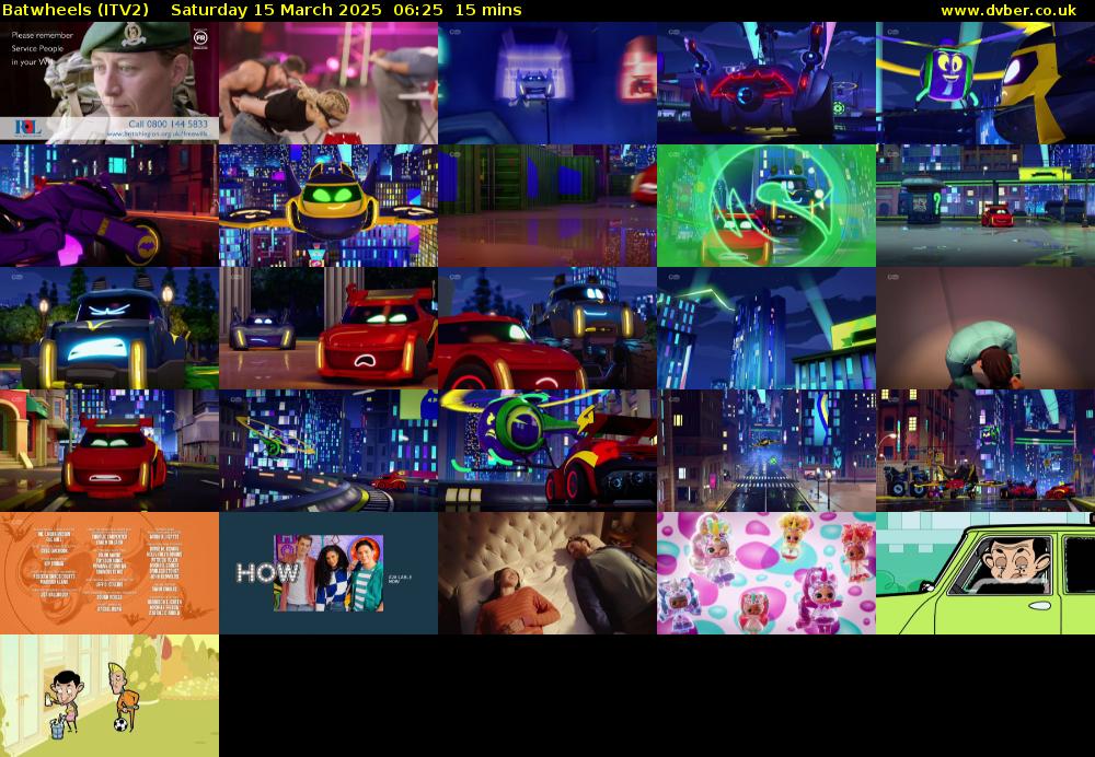 Batwheels (ITV2) Saturday 15 March 2025 06:25 - 06:40