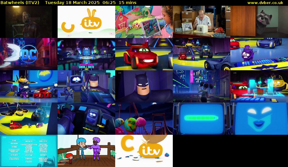 Batwheels (ITV2) Tuesday 18 March 2025 06:25 - 06:40