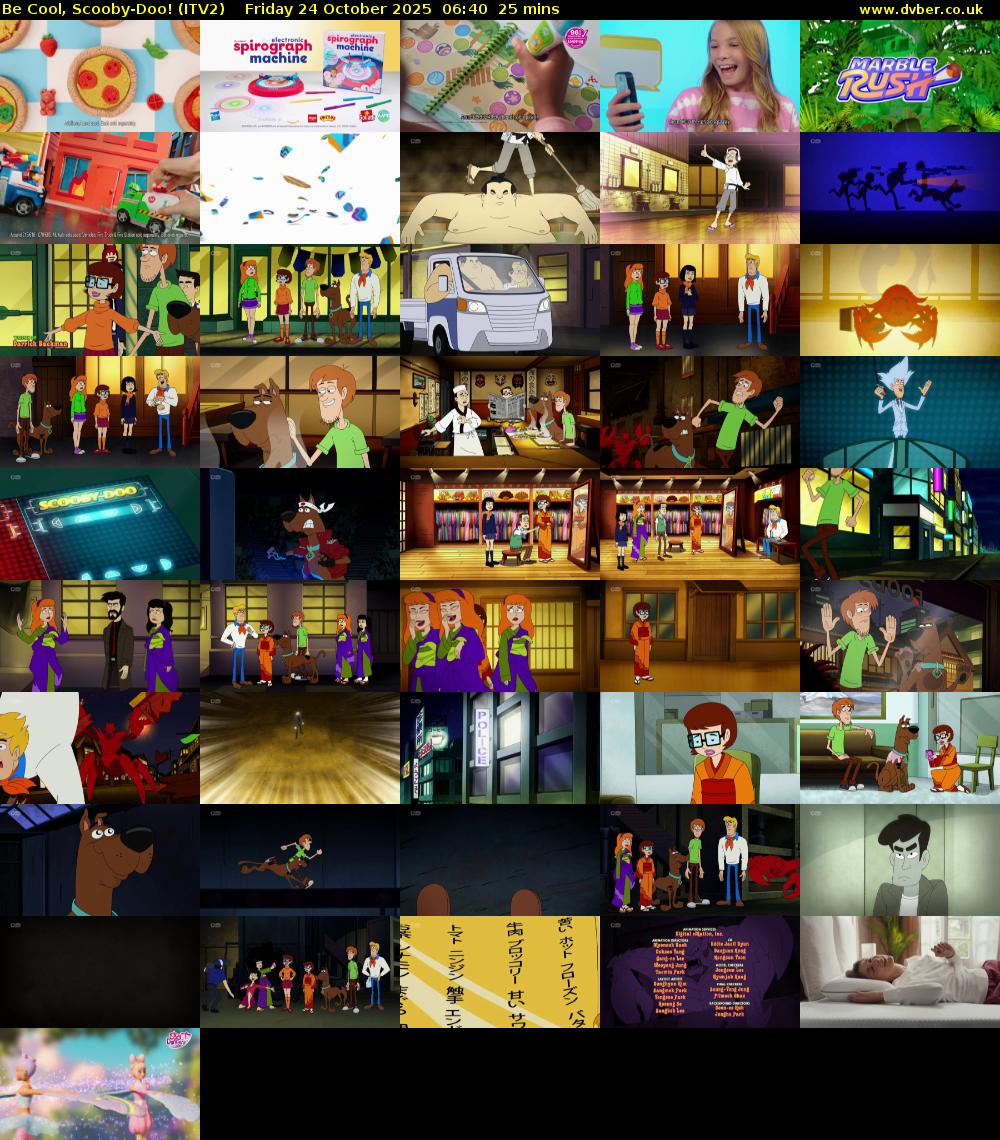 Be Cool, Scooby-Doo! (ITV2) Friday 24 October 2025 06:40 - 07:05