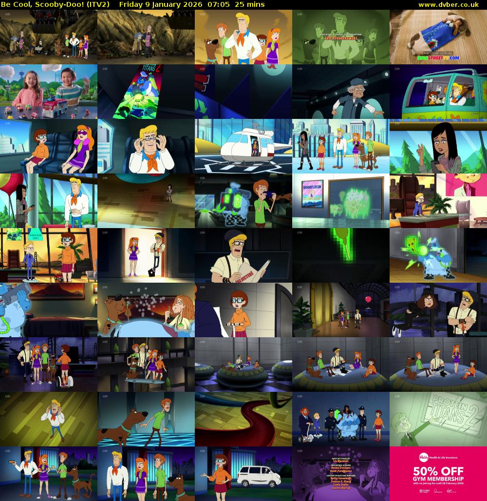 Be Cool, Scooby-Doo! (ITV2) Friday 9 January 2026 07:05 - 07:30