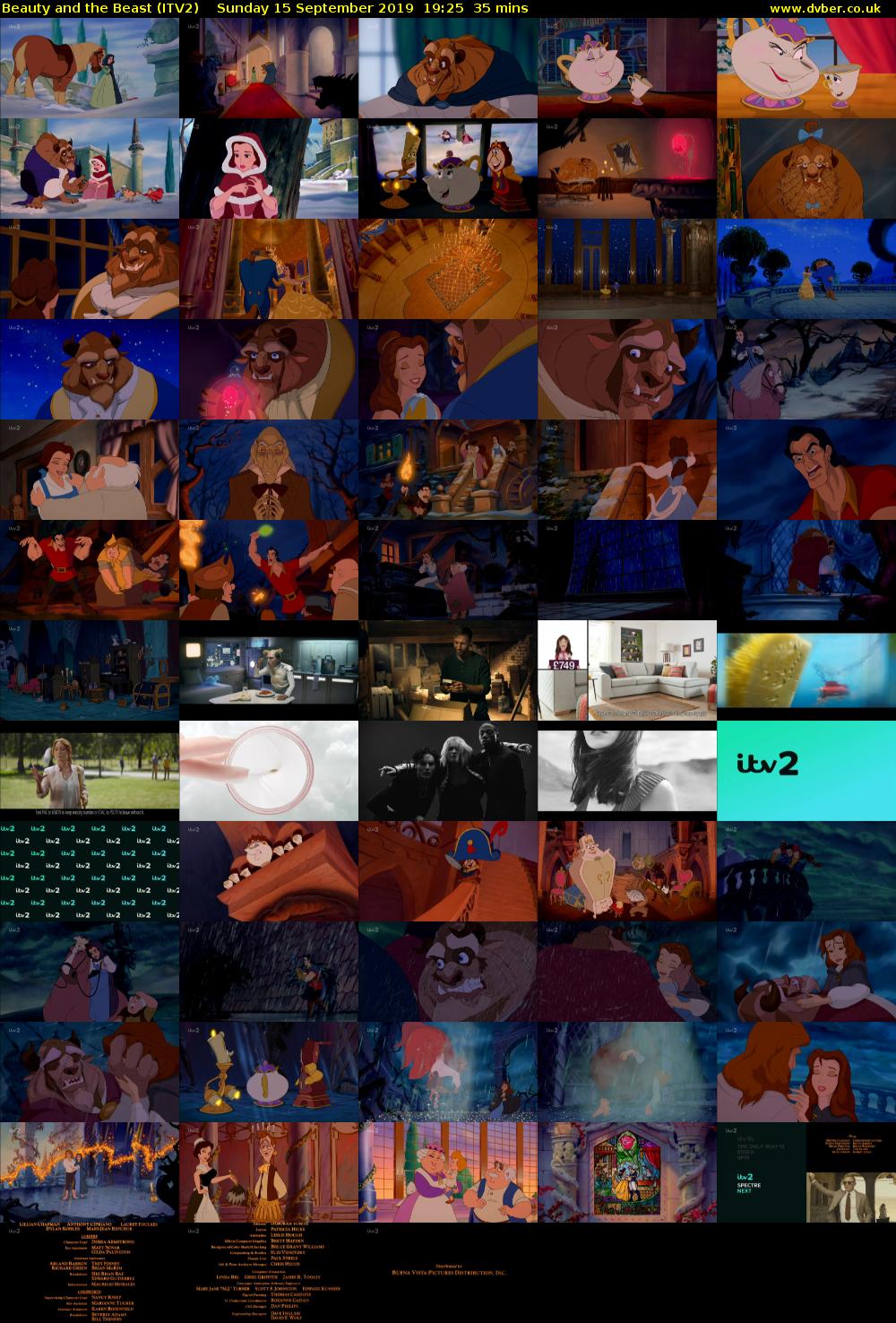 Beauty and the Beast (ITV2) Sunday 15 September 2019 19:25 - 20:00
