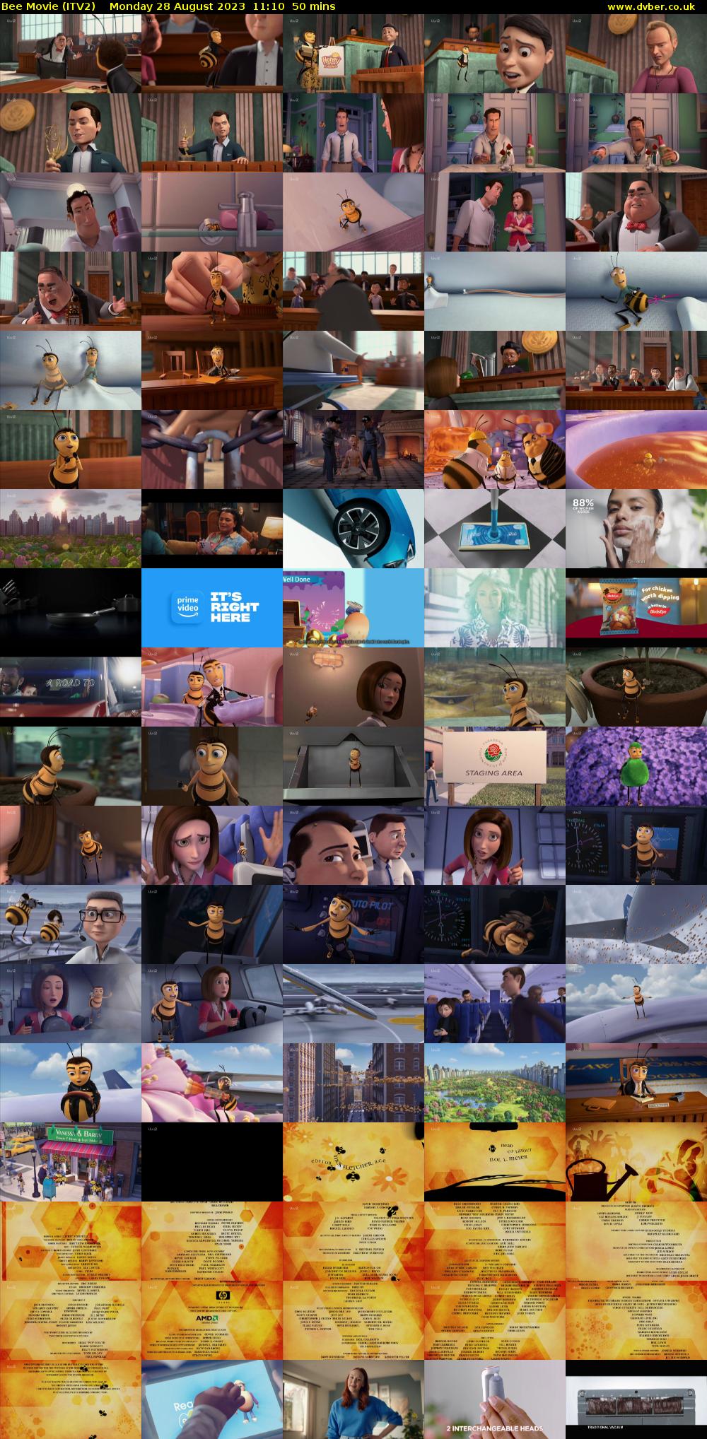Bee Movie (ITV2) Monday 28 August 2023 11:10 - 12:00