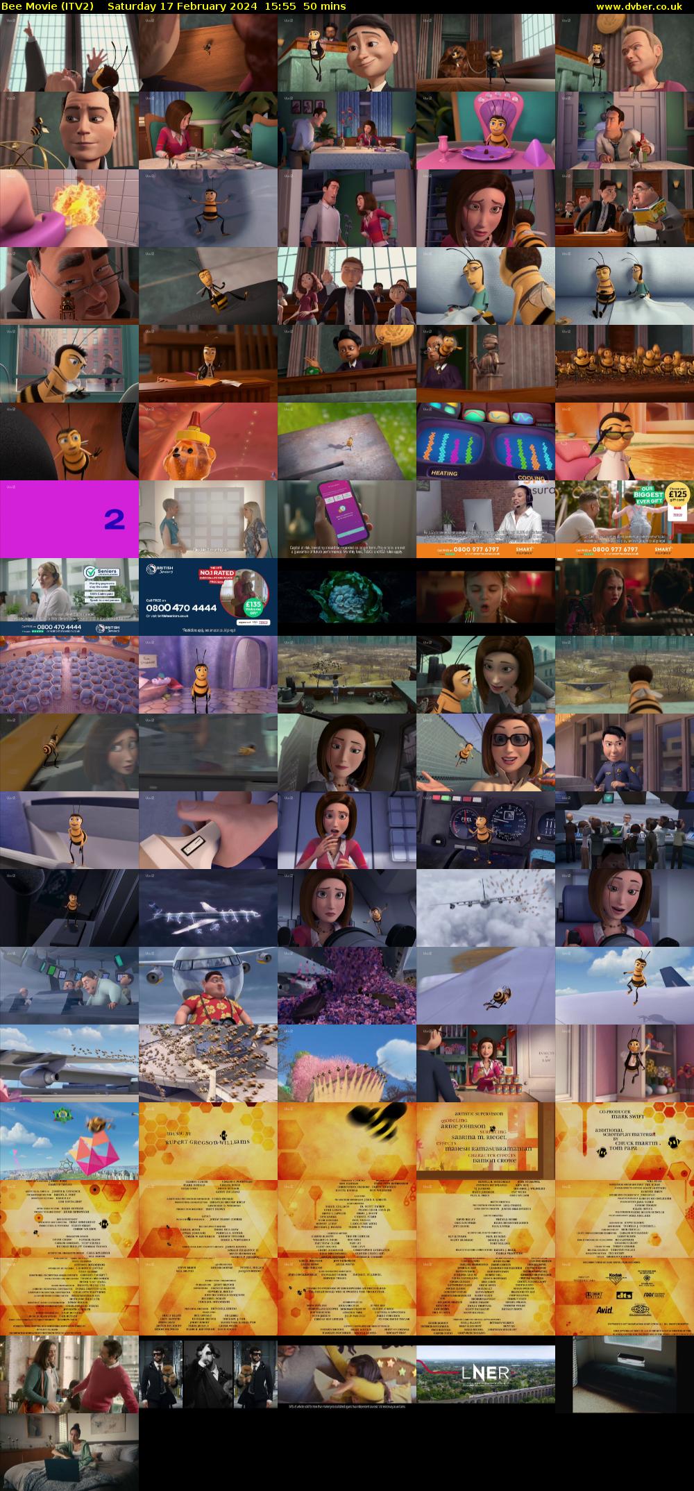 Bee Movie (ITV2) Saturday 17 February 2024 15:55 - 16:45