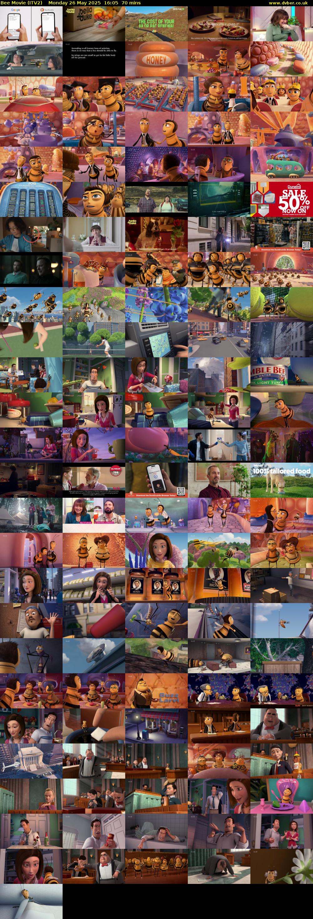 Bee Movie (ITV2) Monday 26 May 2025 16:05 - 17:15
