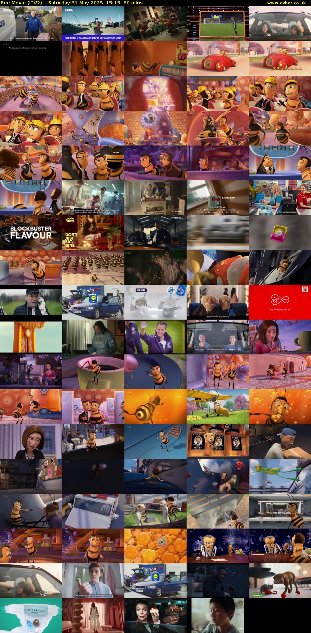 Bee Movie (ITV2) Saturday 31 May 2025 15:15 - 16:15