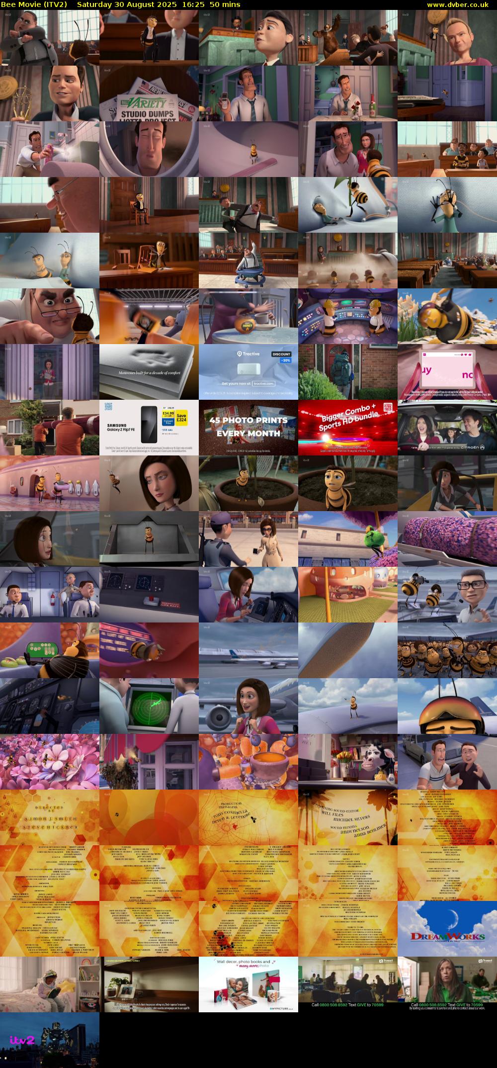 Bee Movie (ITV2) Saturday 30 August 2025 16:25 - 17:15