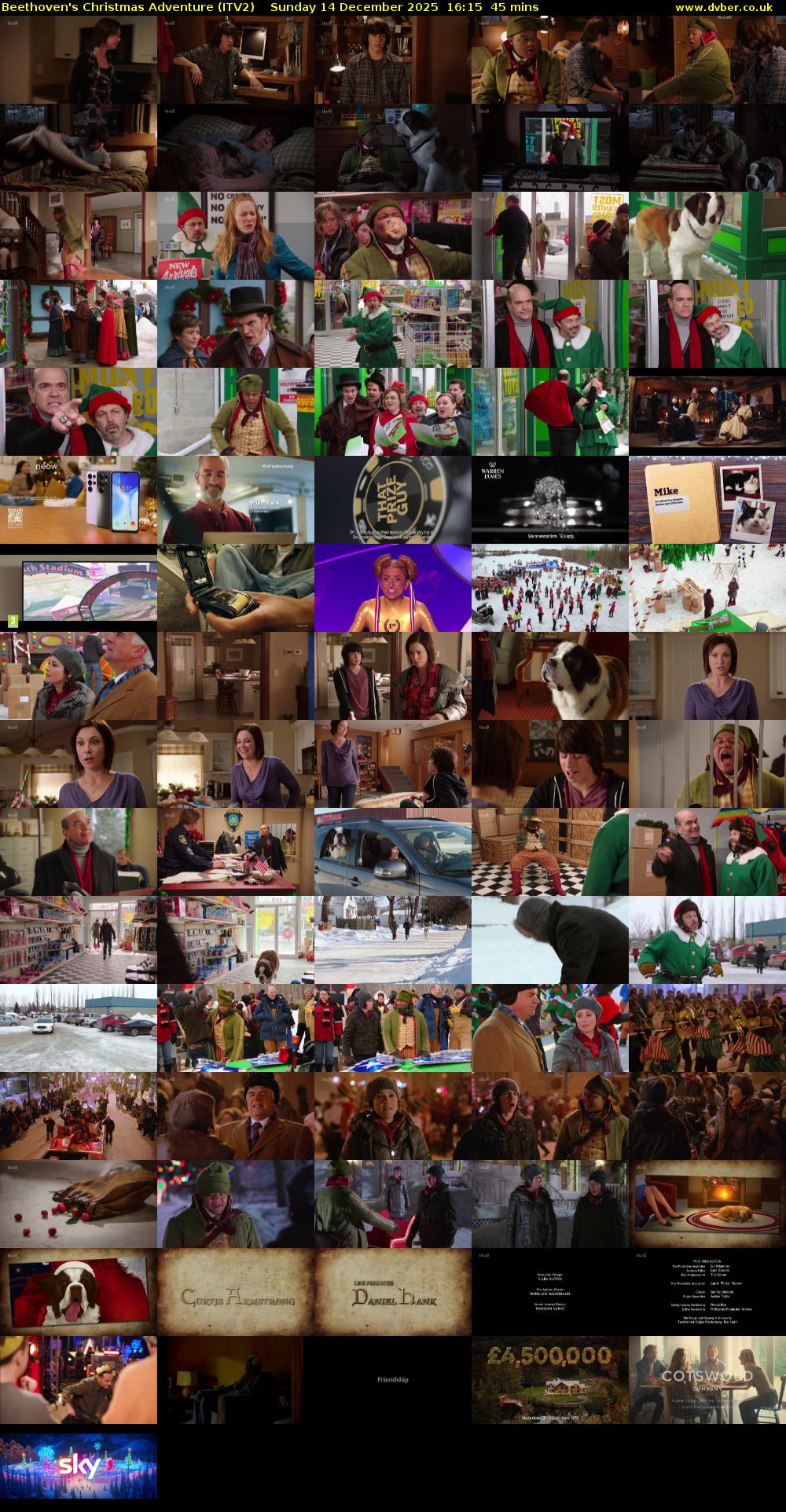 Beethoven's Christmas Adventure (ITV2) Sunday 14 December 2025 16:15 - 17:00