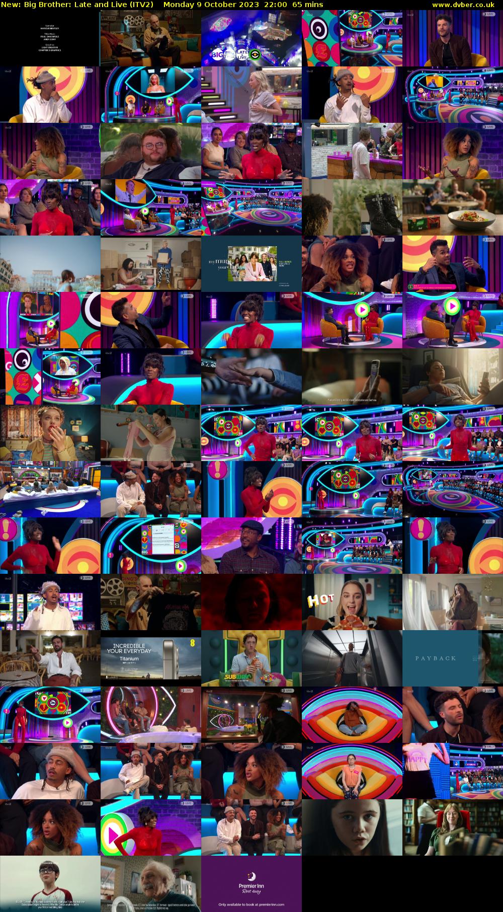 Big Brother: Late and Live (ITV2) Monday 9 October 2023 22:00 - 23:05