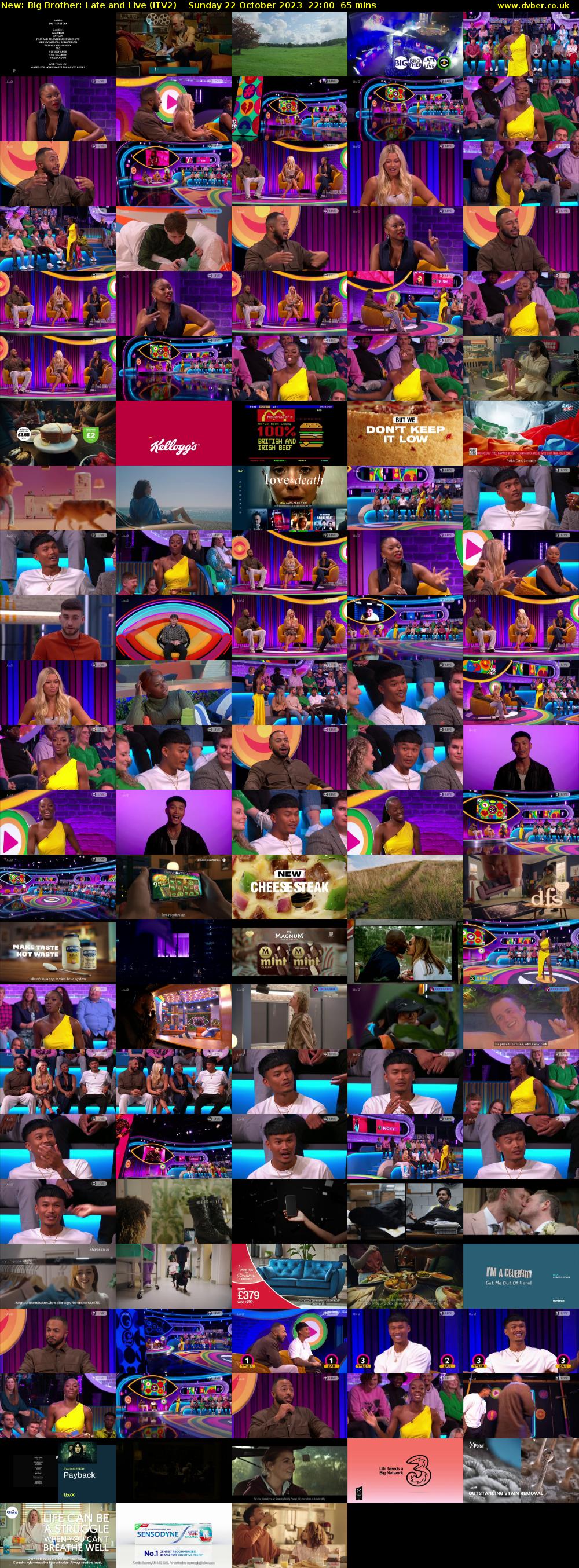 Big Brother: Late and Live (ITV2) Sunday 22 October 2023 22:00 - 23:05