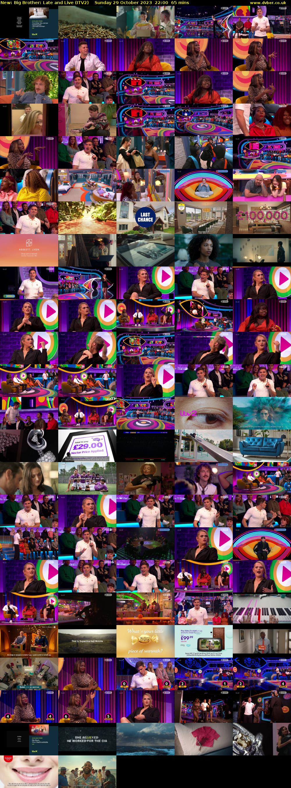 Big Brother: Late and Live (ITV2) Sunday 29 October 2023 22:00 - 23:05
