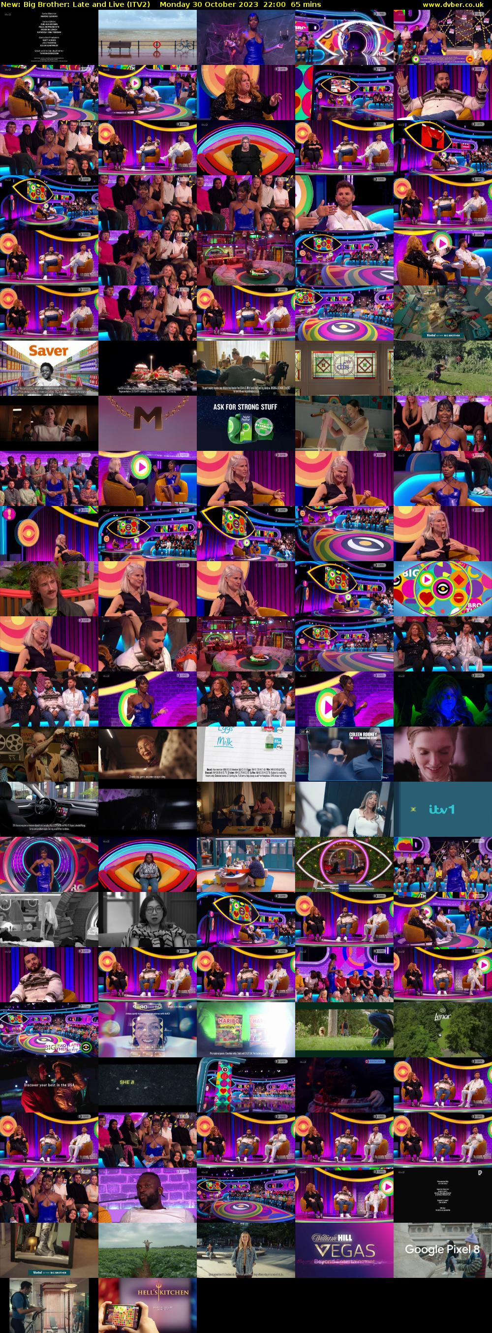 Big Brother: Late and Live (ITV2) Monday 30 October 2023 22:00 - 23:05
