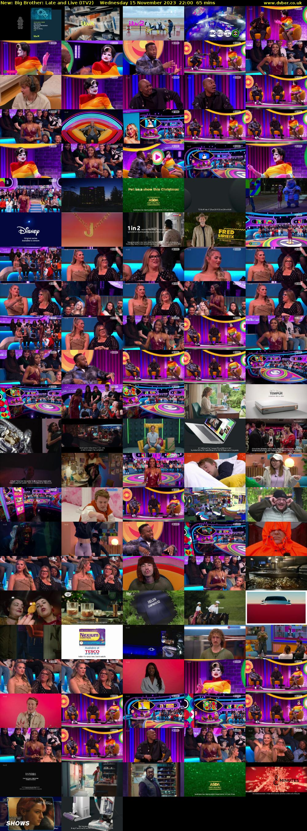 Big Brother: Late and Live (ITV2) Wednesday 15 November 2023 22:00 - 23:05