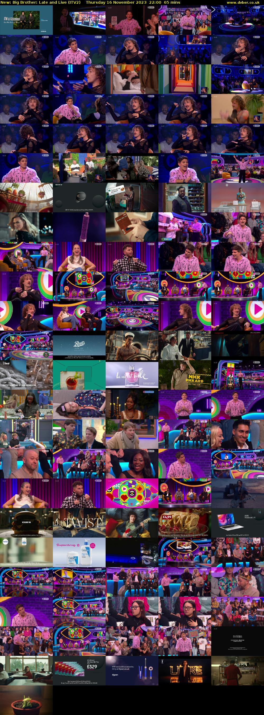 Big Brother: Late and Live (ITV2) Thursday 16 November 2023 22:00 - 23:05