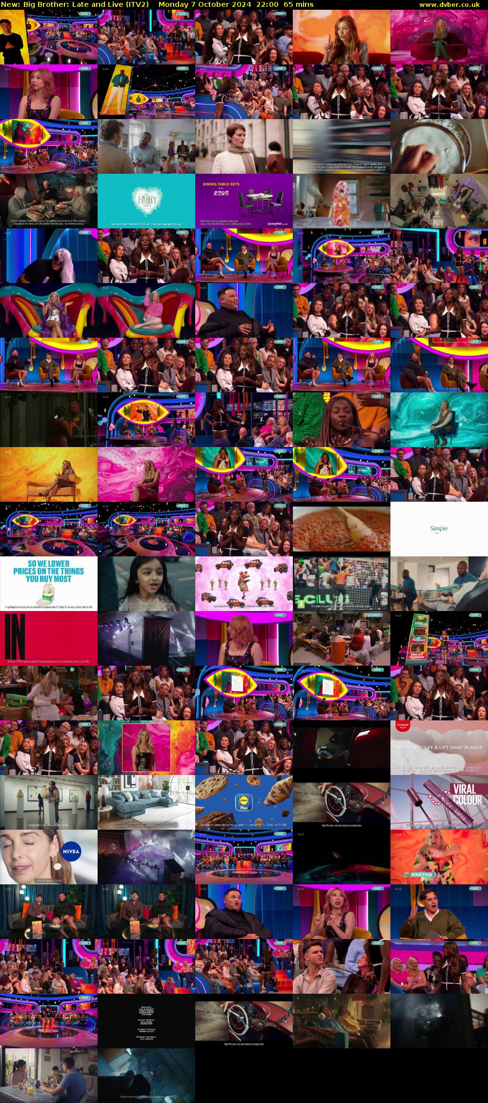 Big Brother: Late and Live (ITV2) Monday 7 October 2024 22:00 - 23:05