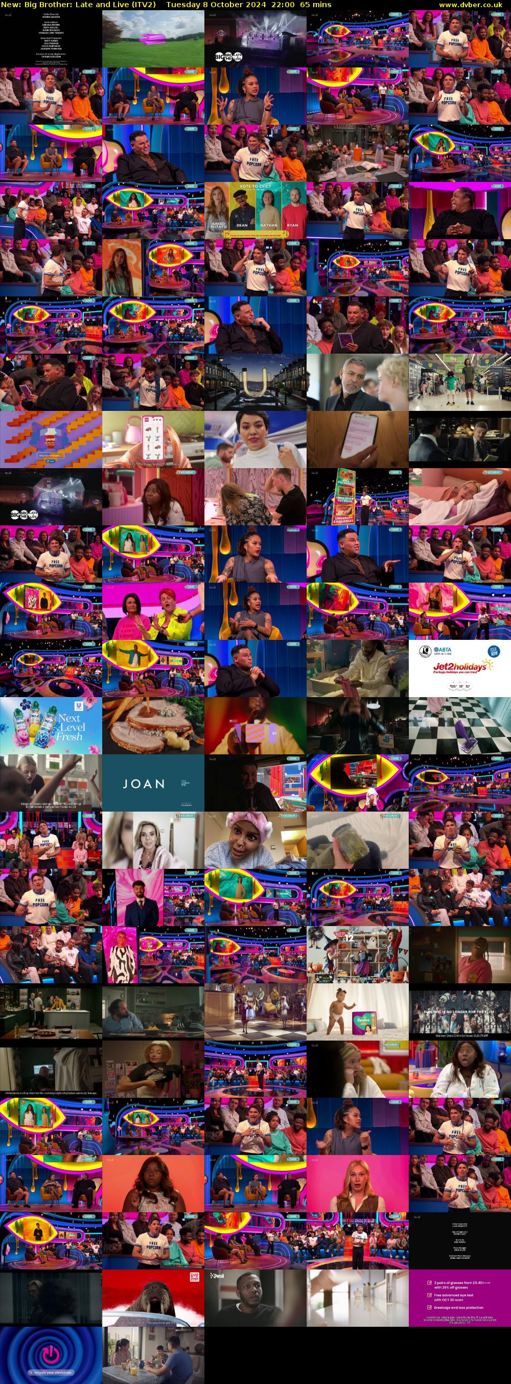 Big Brother: Late and Live (ITV2) Tuesday 8 October 2024 22:00 - 23:05