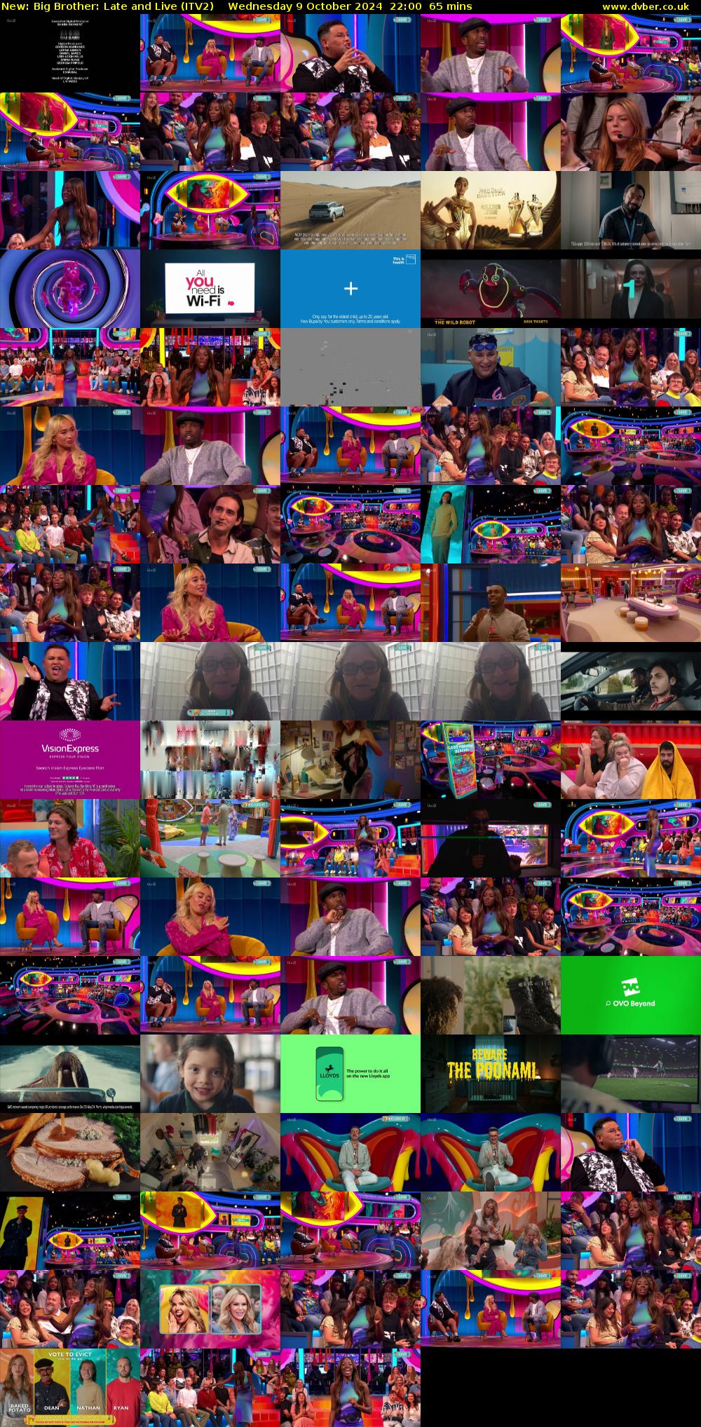 Big Brother: Late and Live (ITV2) Wednesday 9 October 2024 22:00 - 23:05