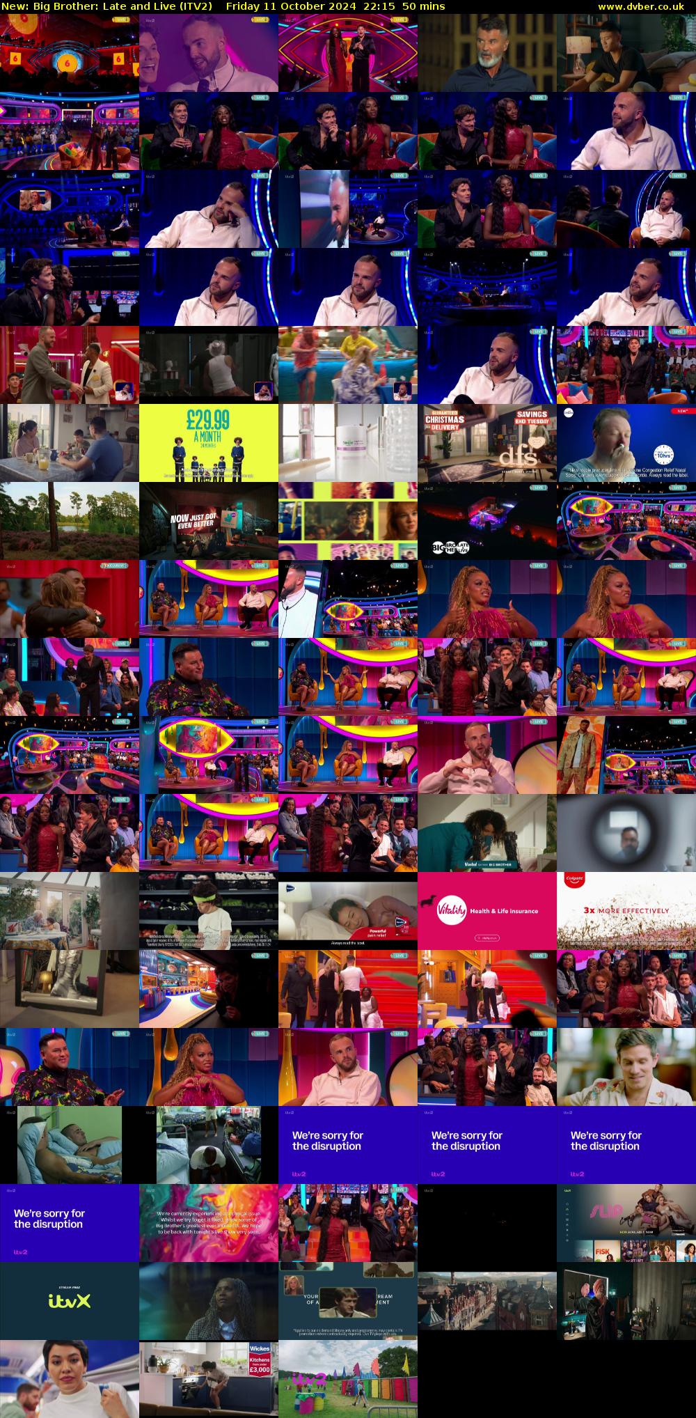 Big Brother: Late and Live (ITV2) Friday 11 October 2024 22:15 - 23:05