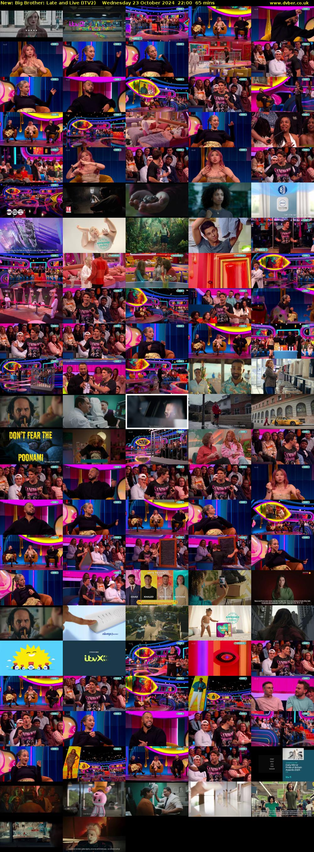 Big Brother: Late and Live (ITV2) Wednesday 23 October 2024 22:00 - 23:05
