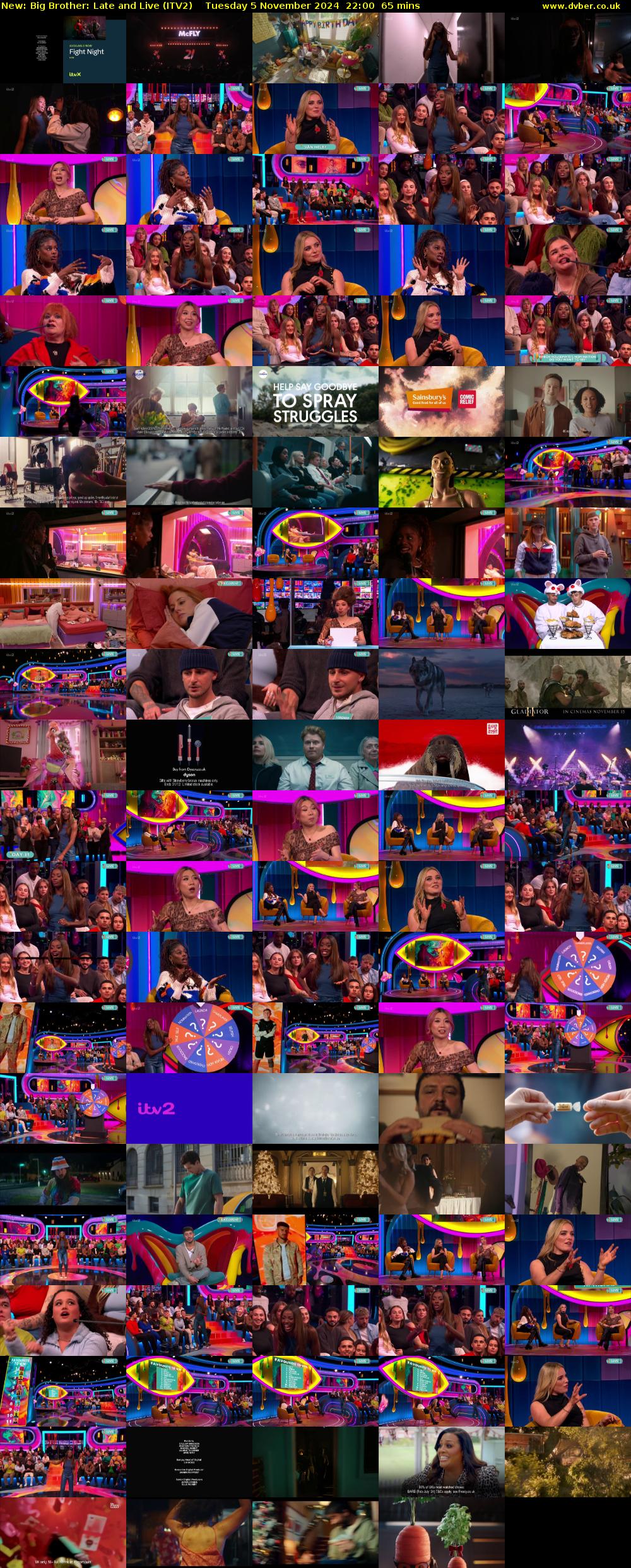 Big Brother: Late and Live (ITV2) Tuesday 5 November 2024 22:00 - 23:05