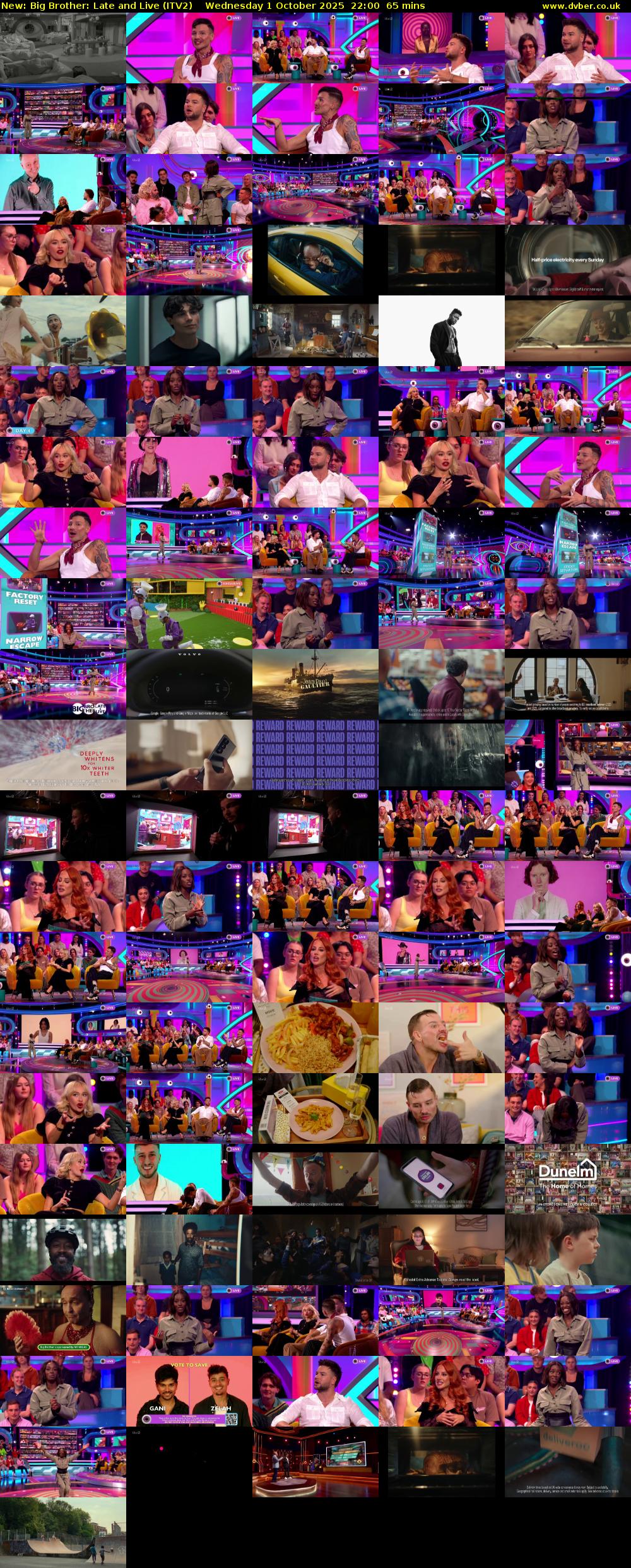 Big Brother: Late and Live (ITV2) Wednesday 1 October 2025 22:00 - 23:05