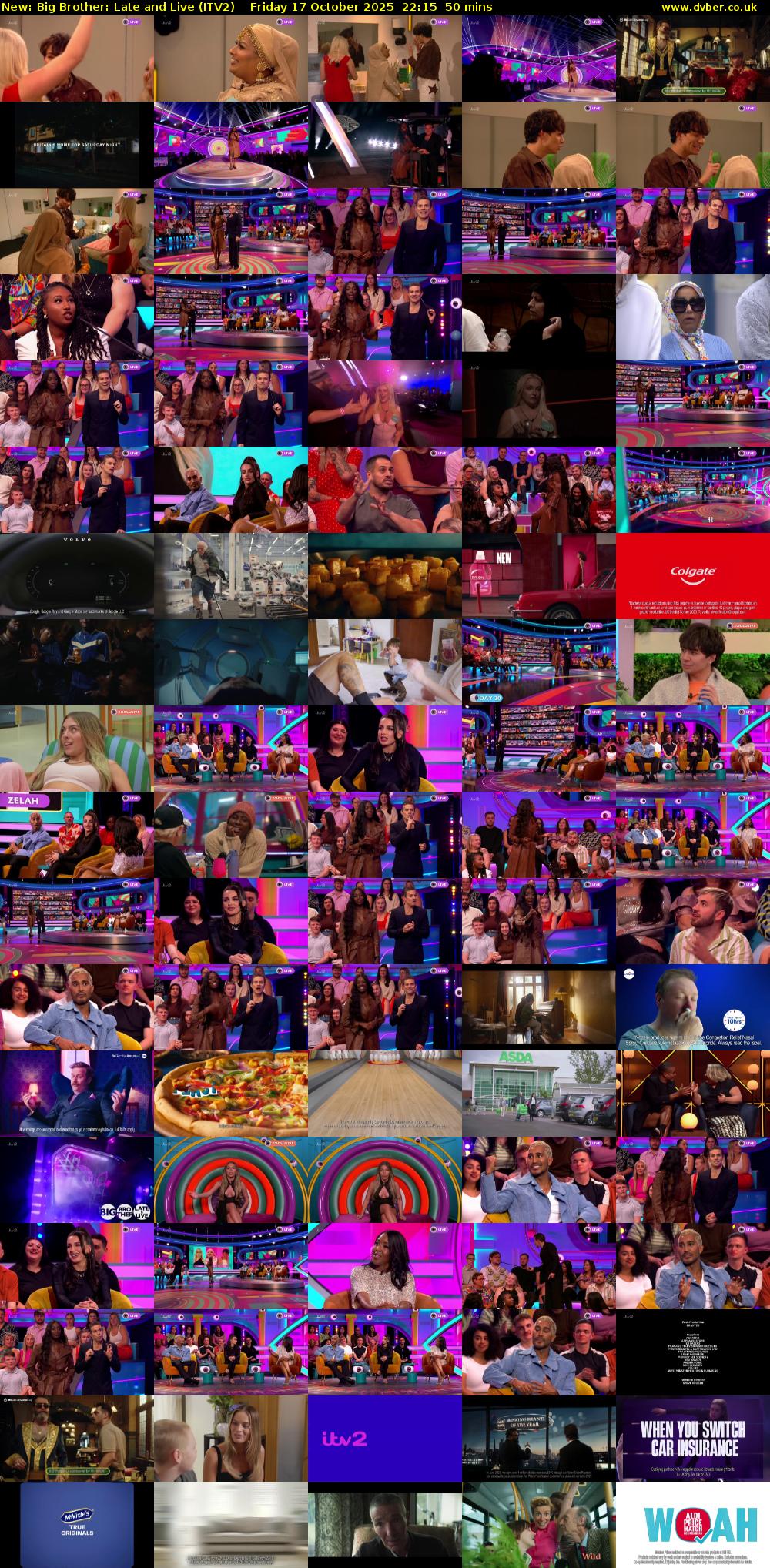 Big Brother: Late and Live (ITV2) Friday 17 October 2025 22:15 - 23:05