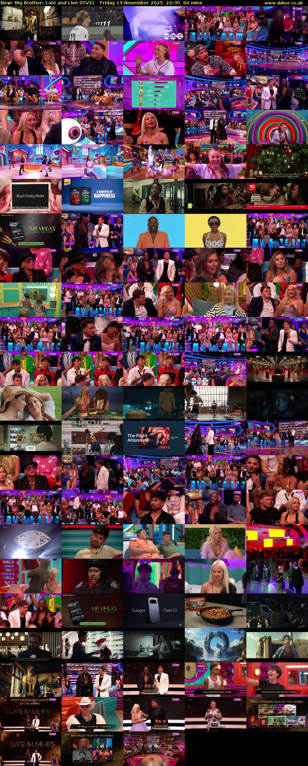 Big Brother: Late and Live (ITV2) Friday 14 November 2025 22:35 - 23:35