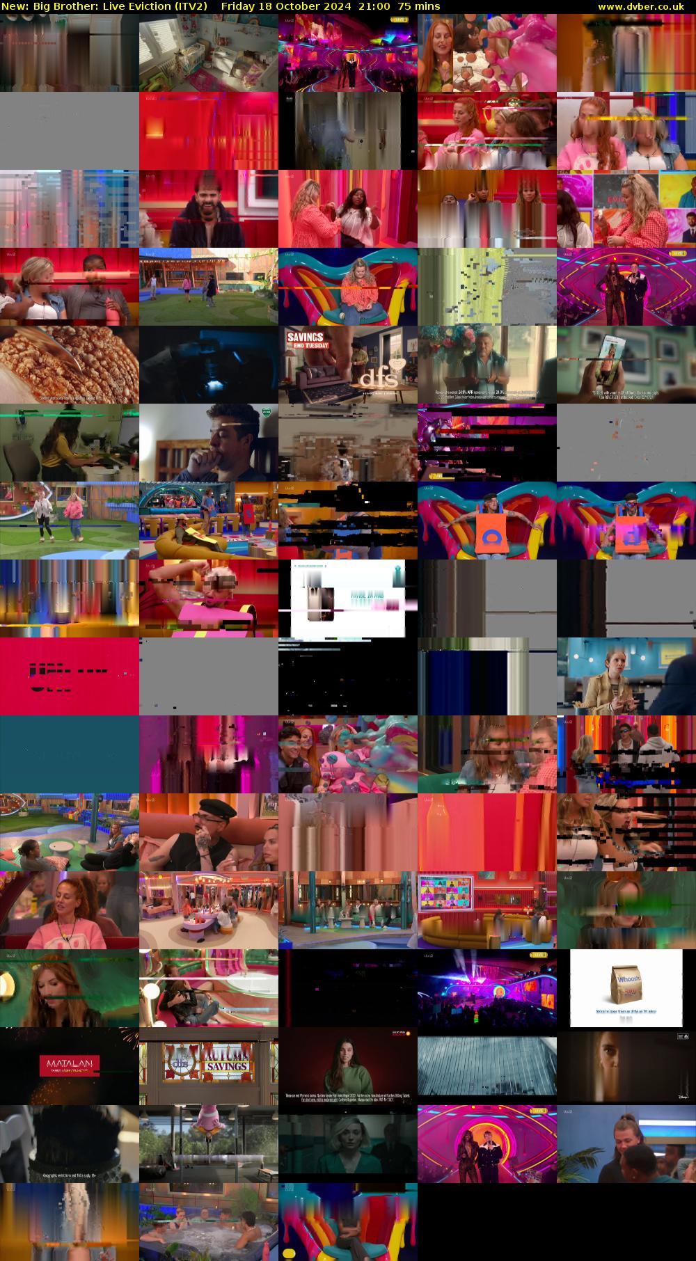 Big Brother: Live Eviction (ITV2) Friday 18 October 2024 21:00 - 22:15