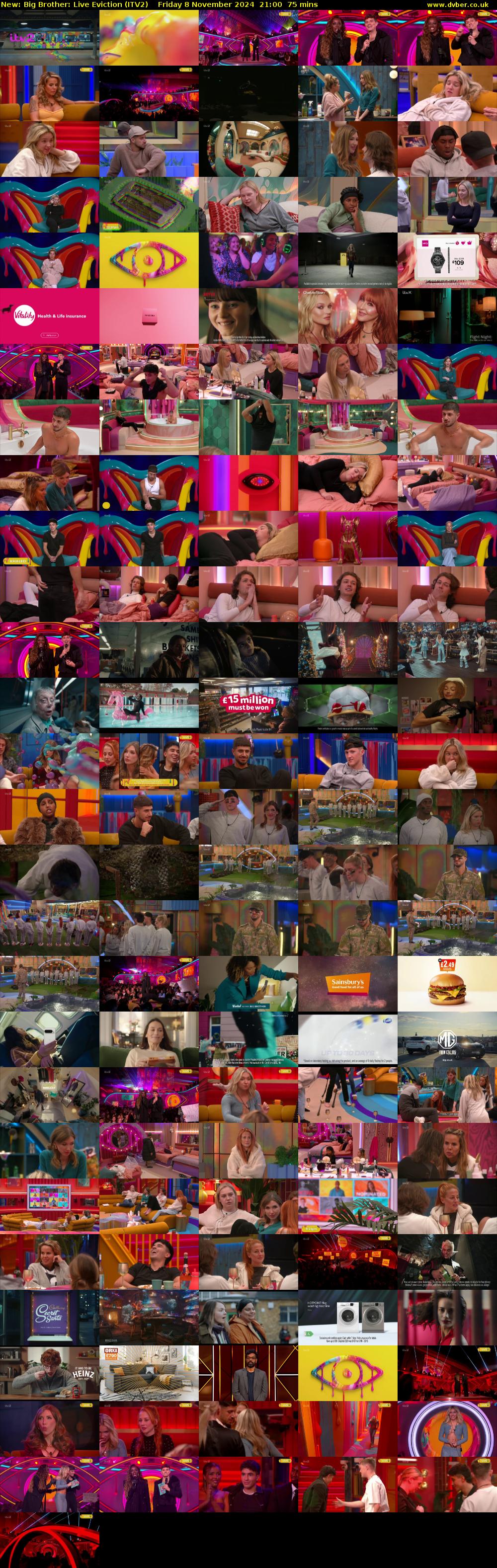 Big Brother: Live Eviction (ITV2) Friday 8 November 2024 21:00 - 22:15