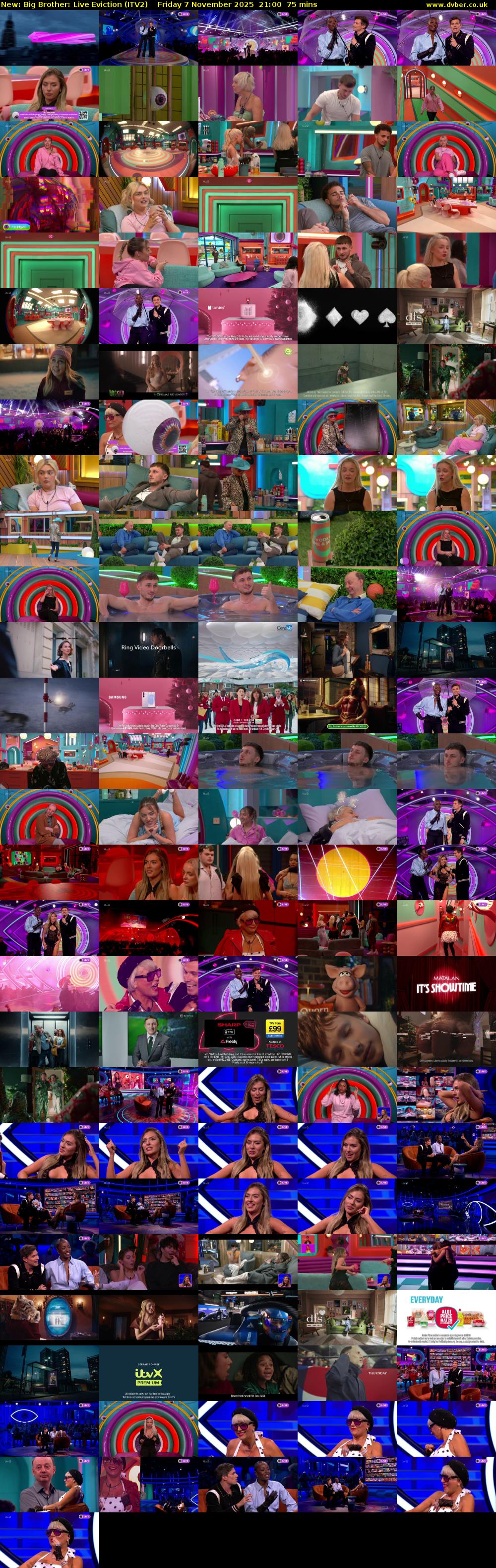 Big Brother: Live Eviction (ITV2) Friday 7 November 2025 21:00 - 22:15