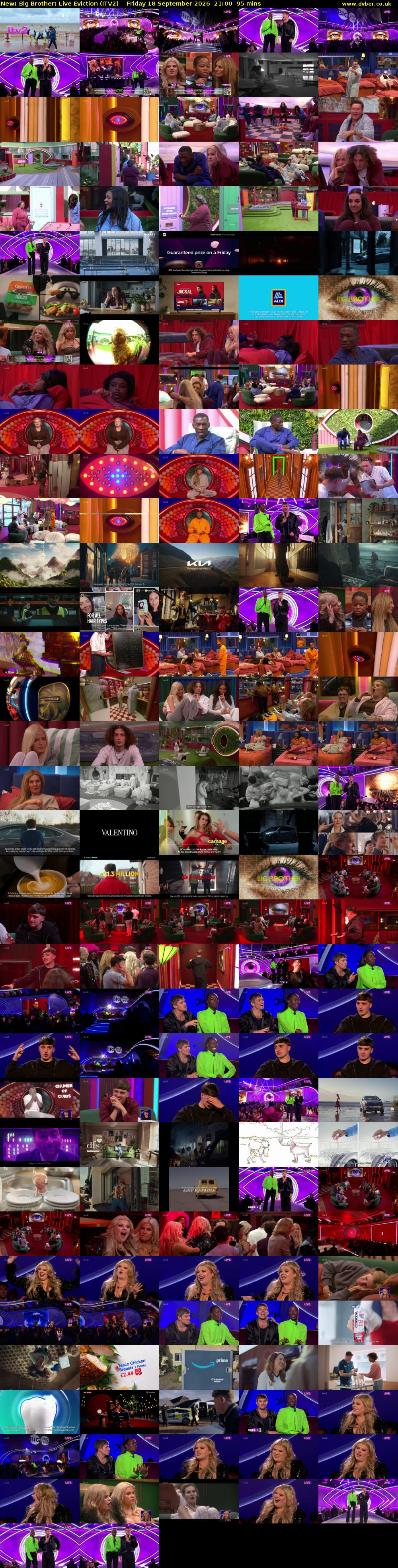 Big Brother: Live Eviction (ITV2) Friday 18 September 2026 21:00 - 22:35