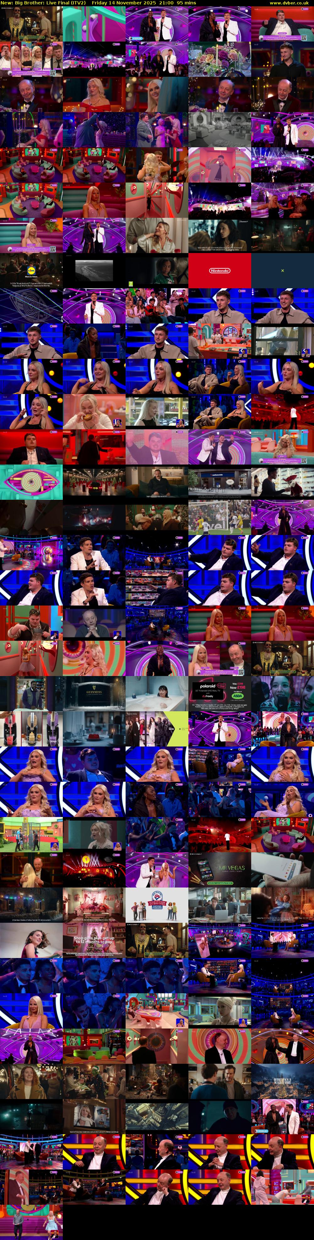 Big Brother: Live Final (ITV2) Friday 14 November 2025 21:00 - 22:35