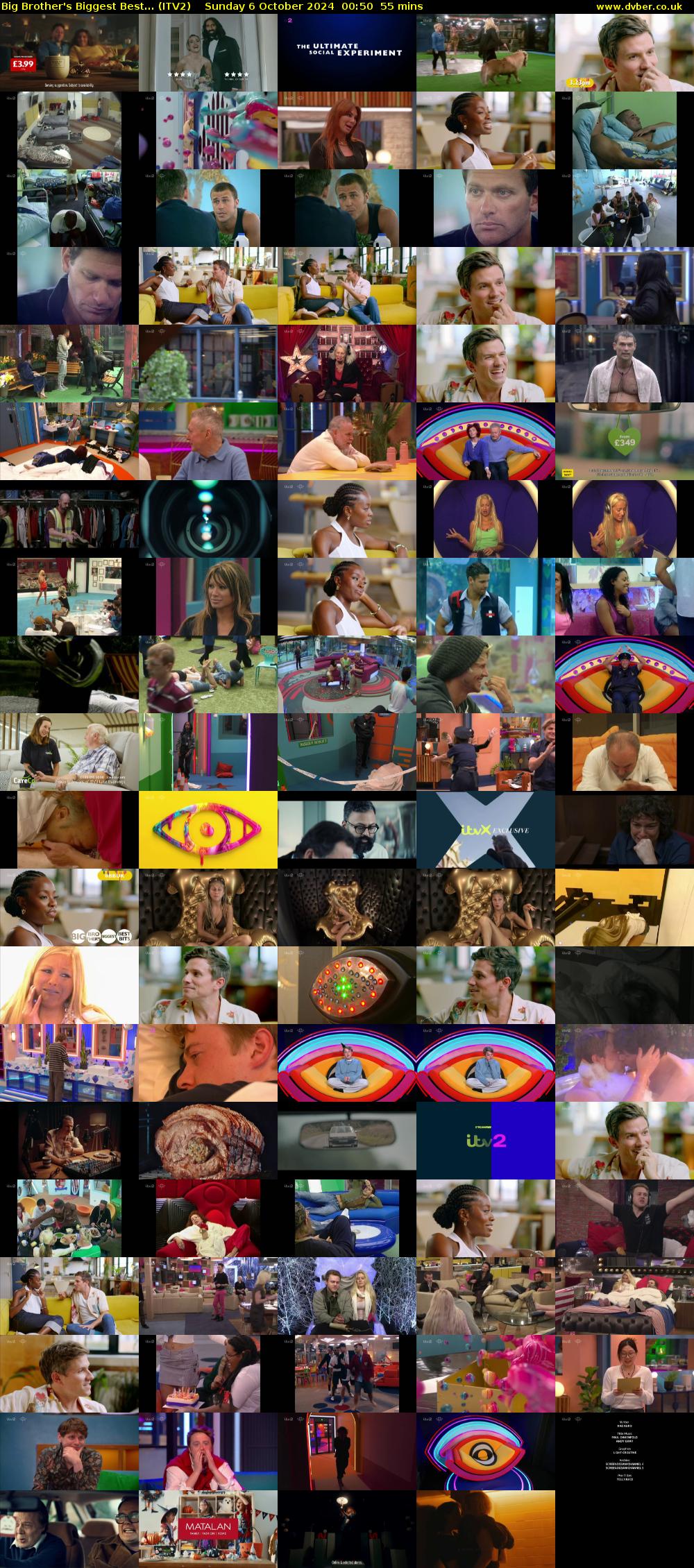 Big Brother's Biggest Best... (ITV2) Sunday 6 October 2024 00:50 - 01:45