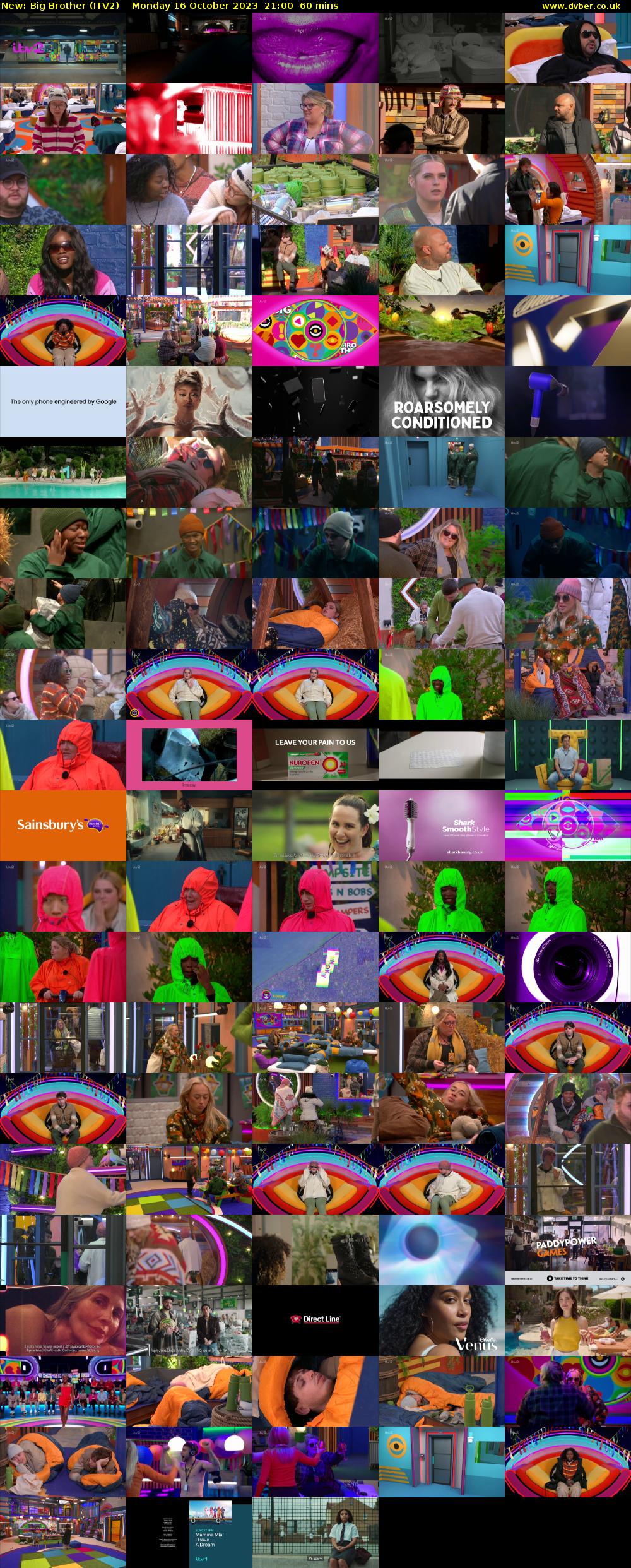 Big Brother (ITV2) Monday 16 October 2023 21:00 - 22:00