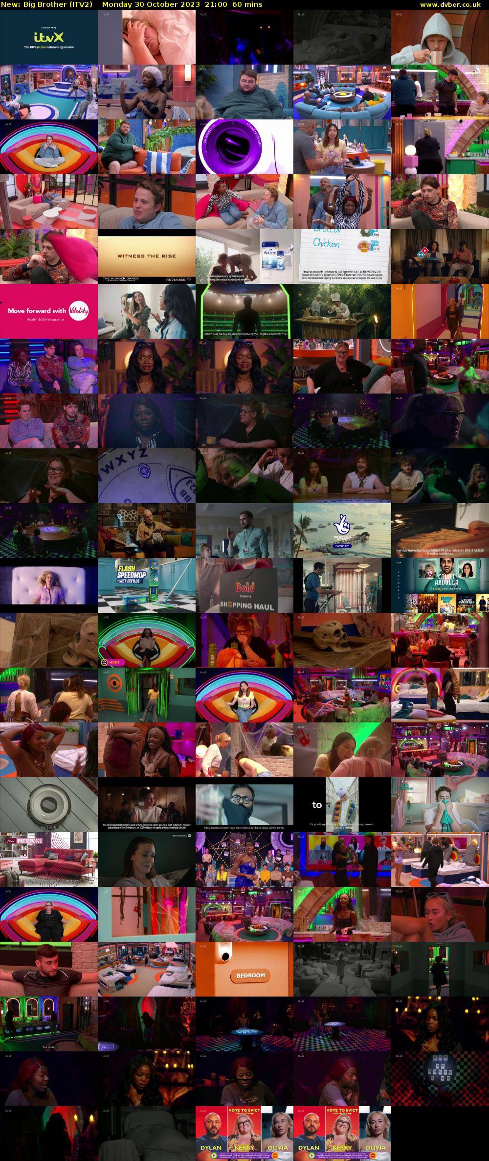 Big Brother (ITV2) Monday 30 October 2023 21:00 - 22:00