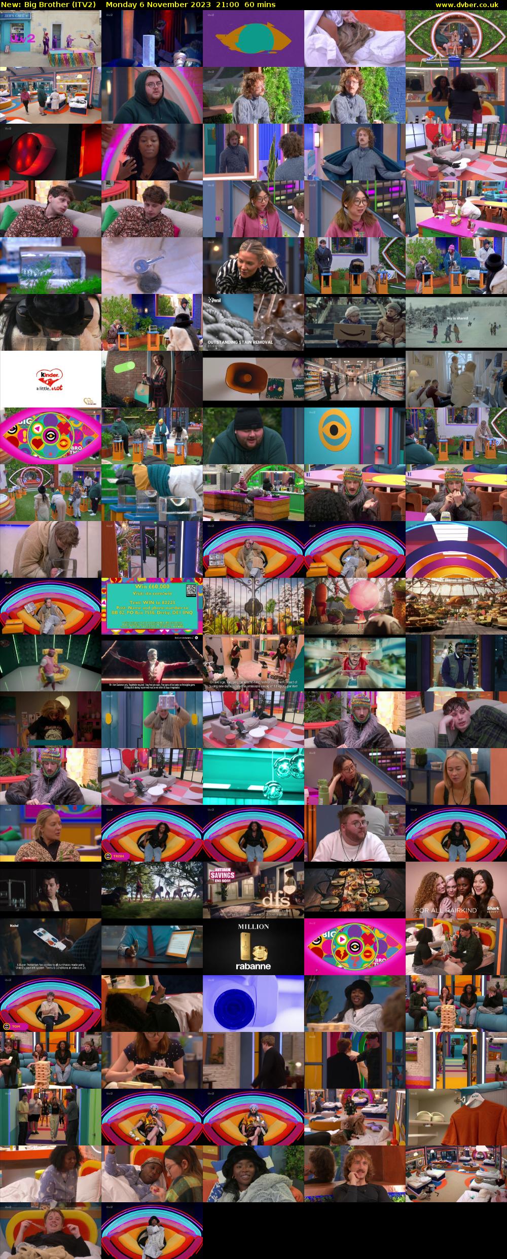 Big Brother (ITV2) Monday 6 November 2023 21:00 - 22:00