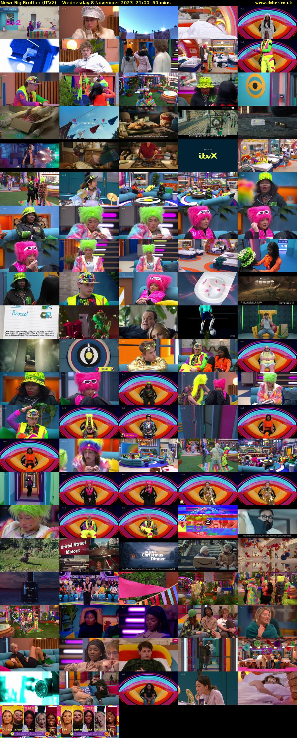 Big Brother (ITV2) Wednesday 8 November 2023 21:00 - 22:00