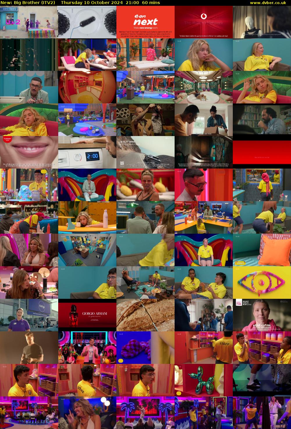 Big Brother (ITV2) Thursday 10 October 2024 21:00 - 22:00