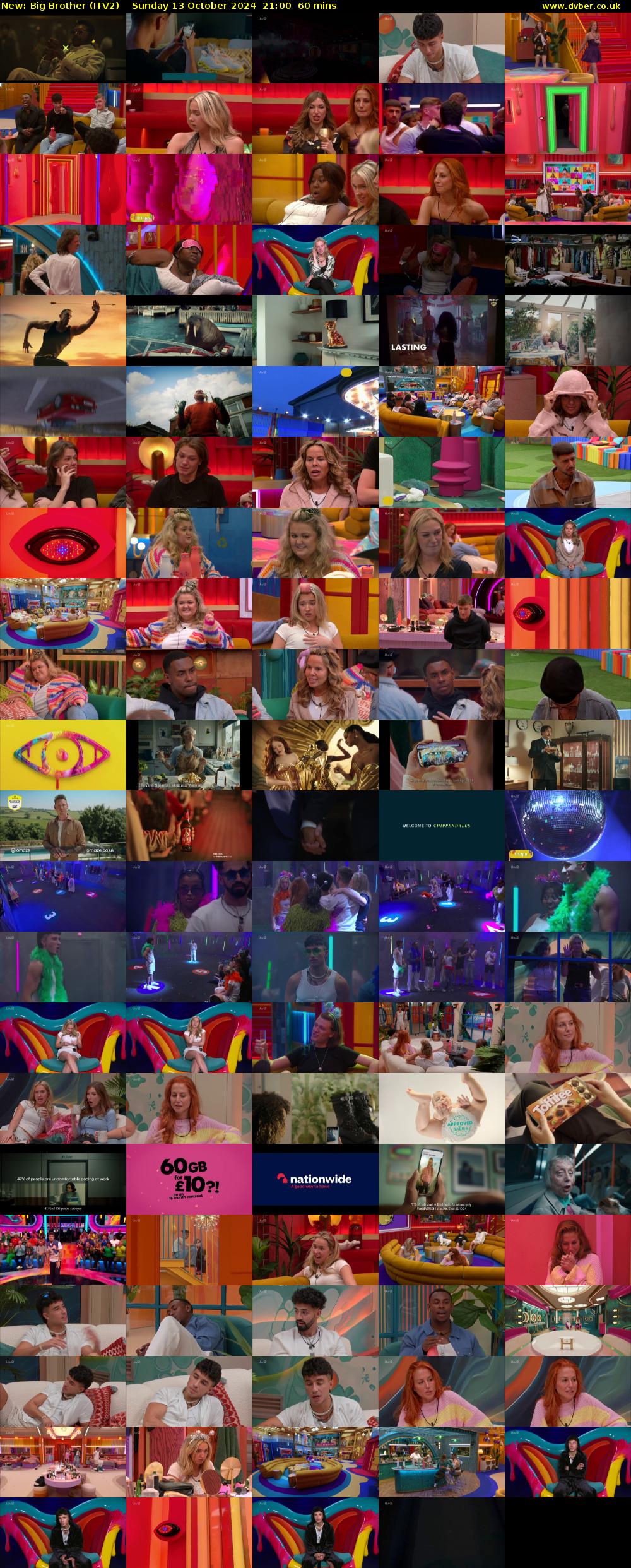 Big Brother (ITV2) Sunday 13 October 2024 21:00 - 22:00