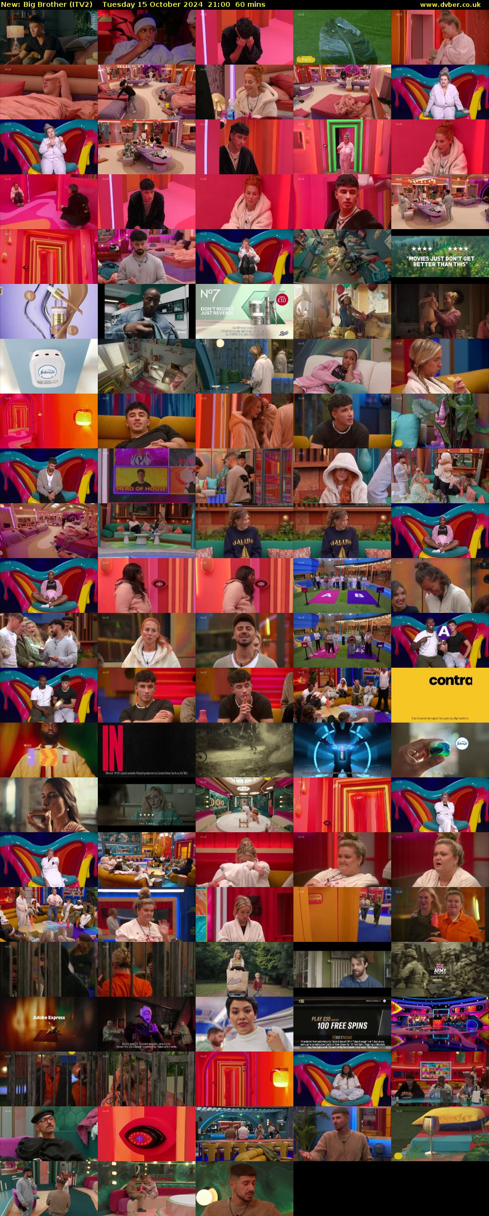 Big Brother (ITV2) Tuesday 15 October 2024 21:00 - 22:00