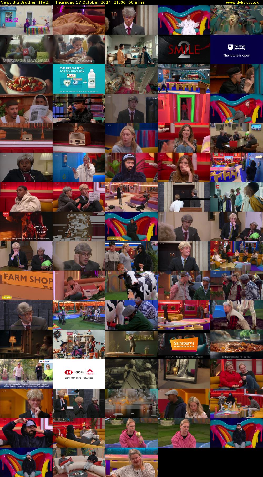 Big Brother (ITV2) Thursday 17 October 2024 21:00 - 22:00