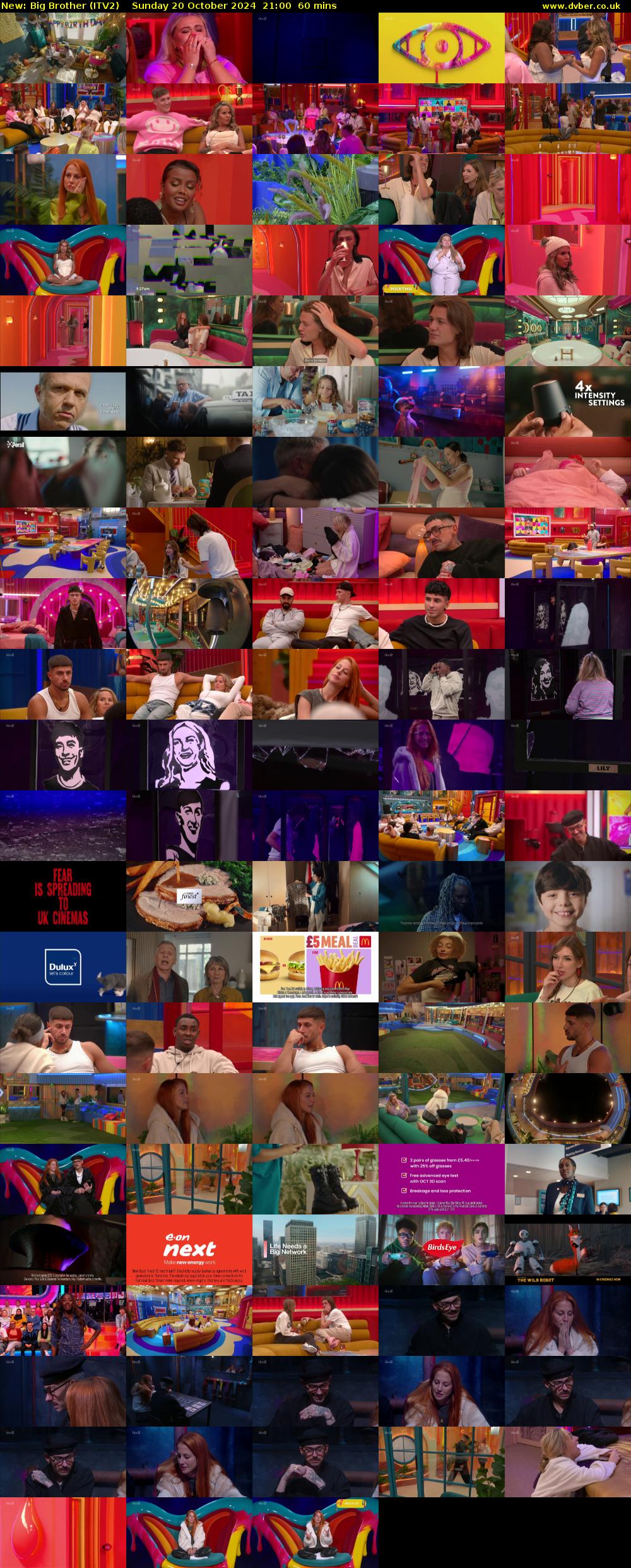 Big Brother (ITV2) Sunday 20 October 2024 21:00 - 22:00