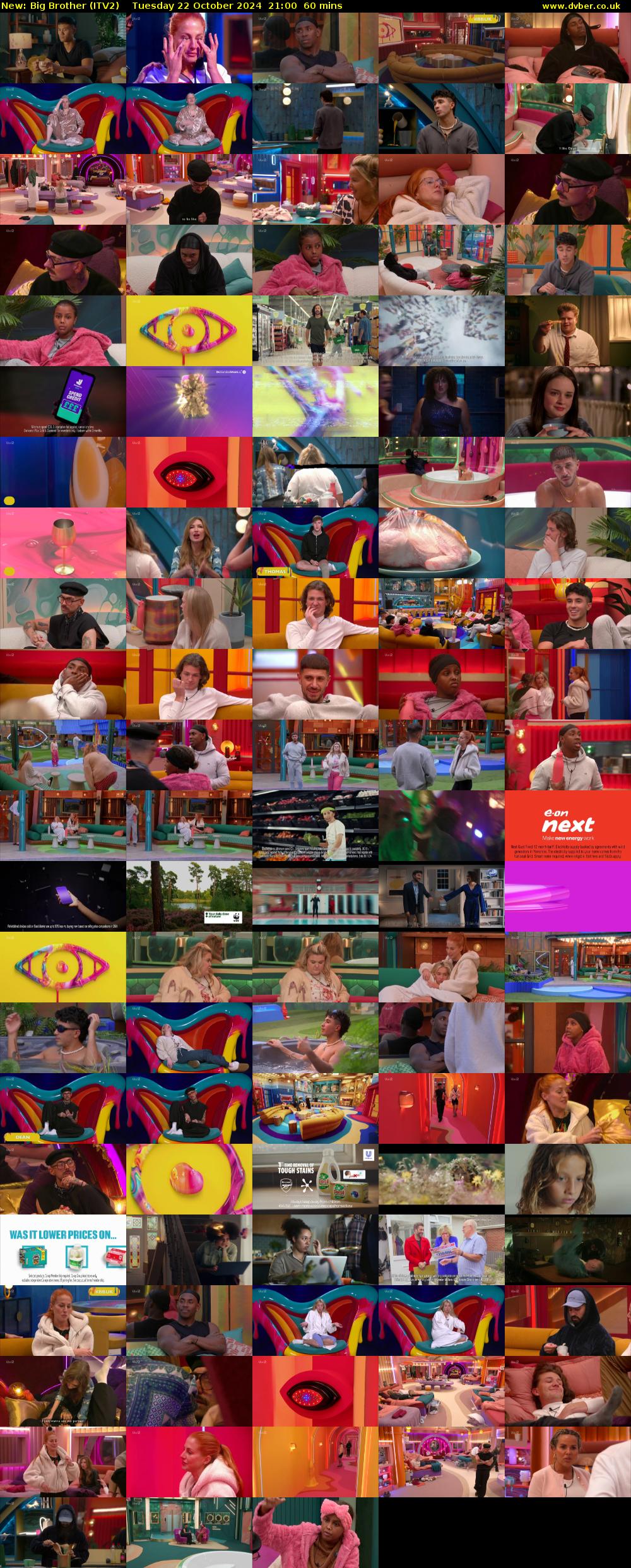 Big Brother (ITV2) Tuesday 22 October 2024 21:00 - 22:00